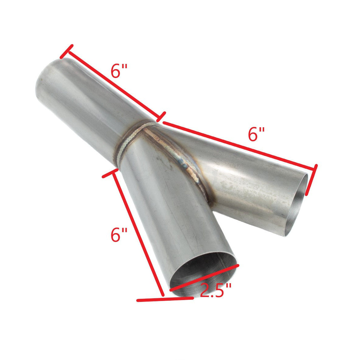 Stainless Steel Exhaust Y-Pipe Split — 63mm (2.5") & 76mm (3") | Exhaust Fabrication Component
