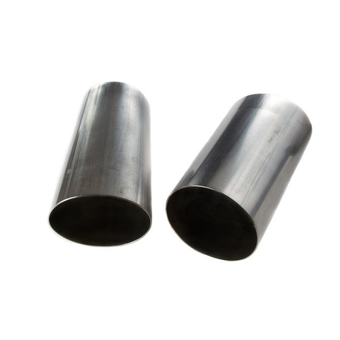 Stainless Steel 76mm (3") Round to Oval Transition Pipe – 6" Lenth | Exhaust Fabrication Component