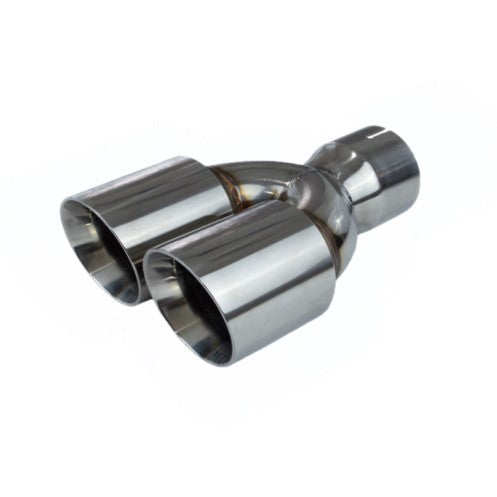Universal Dual 89MM 3.5 Inch Exhaust Tip 76MM 3 Inch Inlet