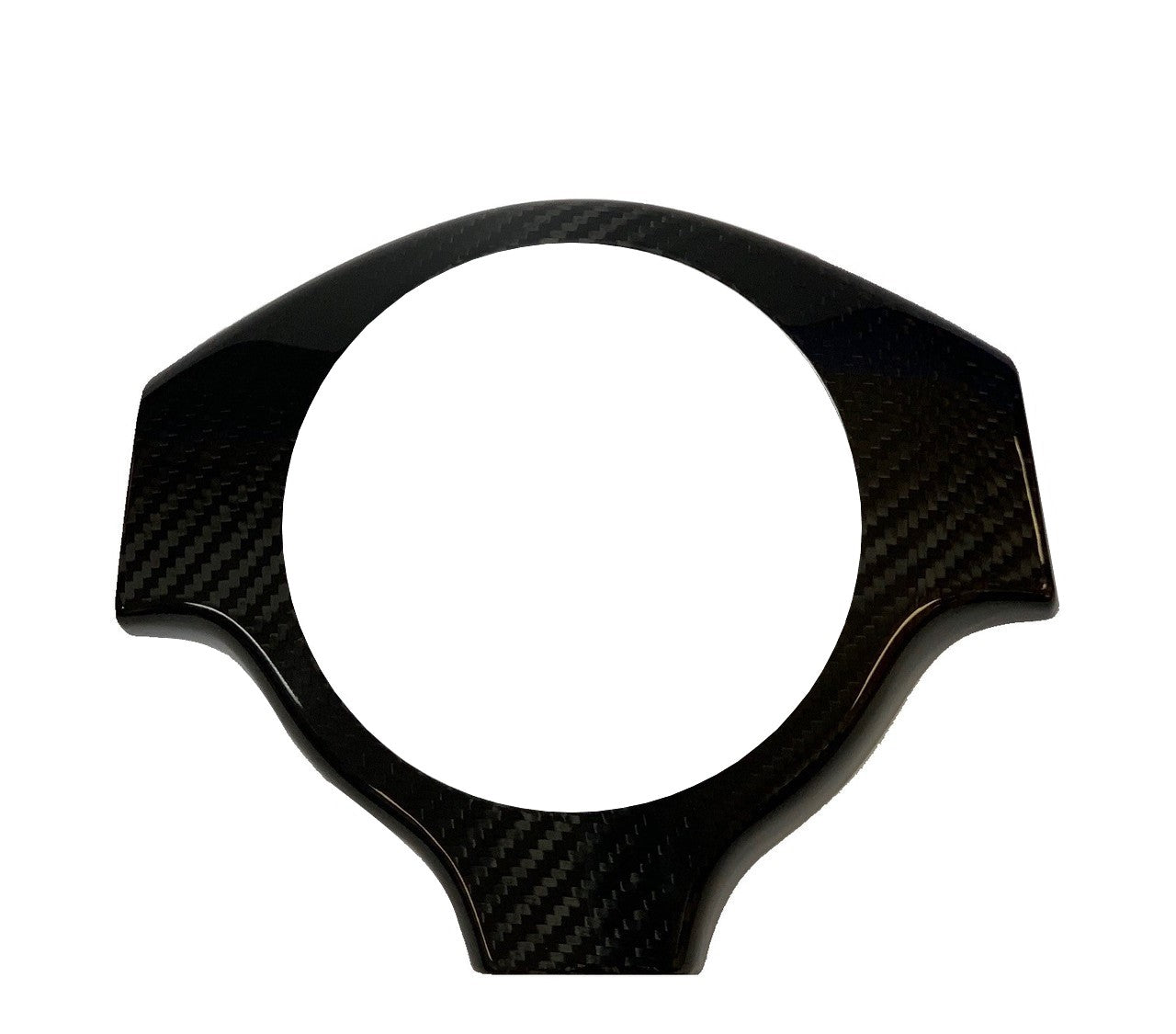 Lamborghini Murciélago Carbon Fiber Steering Wheel Center Cover – Fits All Models 2001–2010 | Glossy UV Finish | Easy 3M Install | Show Use Only