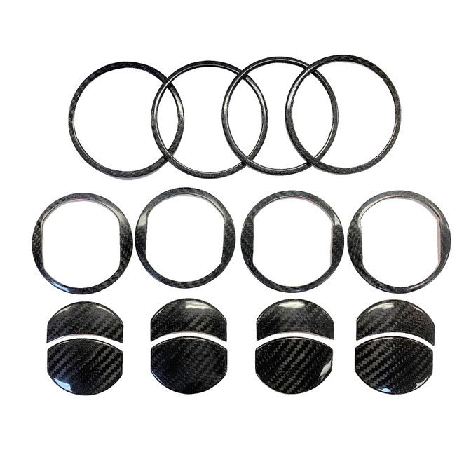 Lamborghini Murciélago Carbon Fiber A/C Vent Cover Kit – 4 Piece Set | Fits All Models 2001–2010 | Glossy UV Finish | Easy 3M Install