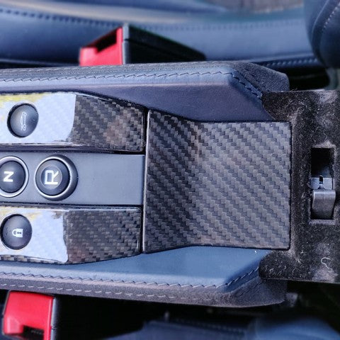 McLaren MP4-12C / 650S / 675LT Carbon Fiber Lower Center Console Insert Cover – Glossy Finish | Interior Trim Upgrade