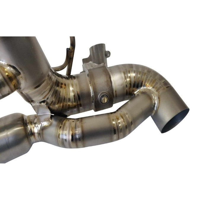 TOP SPEED PRO-1 Titanium X-Pipe Exhaust with Valves for McLaren GT 4.0L (2019–2023) – Burnt Blue, Burnt Purple, Raw Titanium Finish