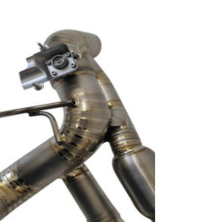 TOP SPEED PRO-1 Titanium X-Pipe Exhaust with Valves for McLaren GT 4.0L (2019–2023) – Burnt Blue, Burnt Purple, Raw Titanium Finish