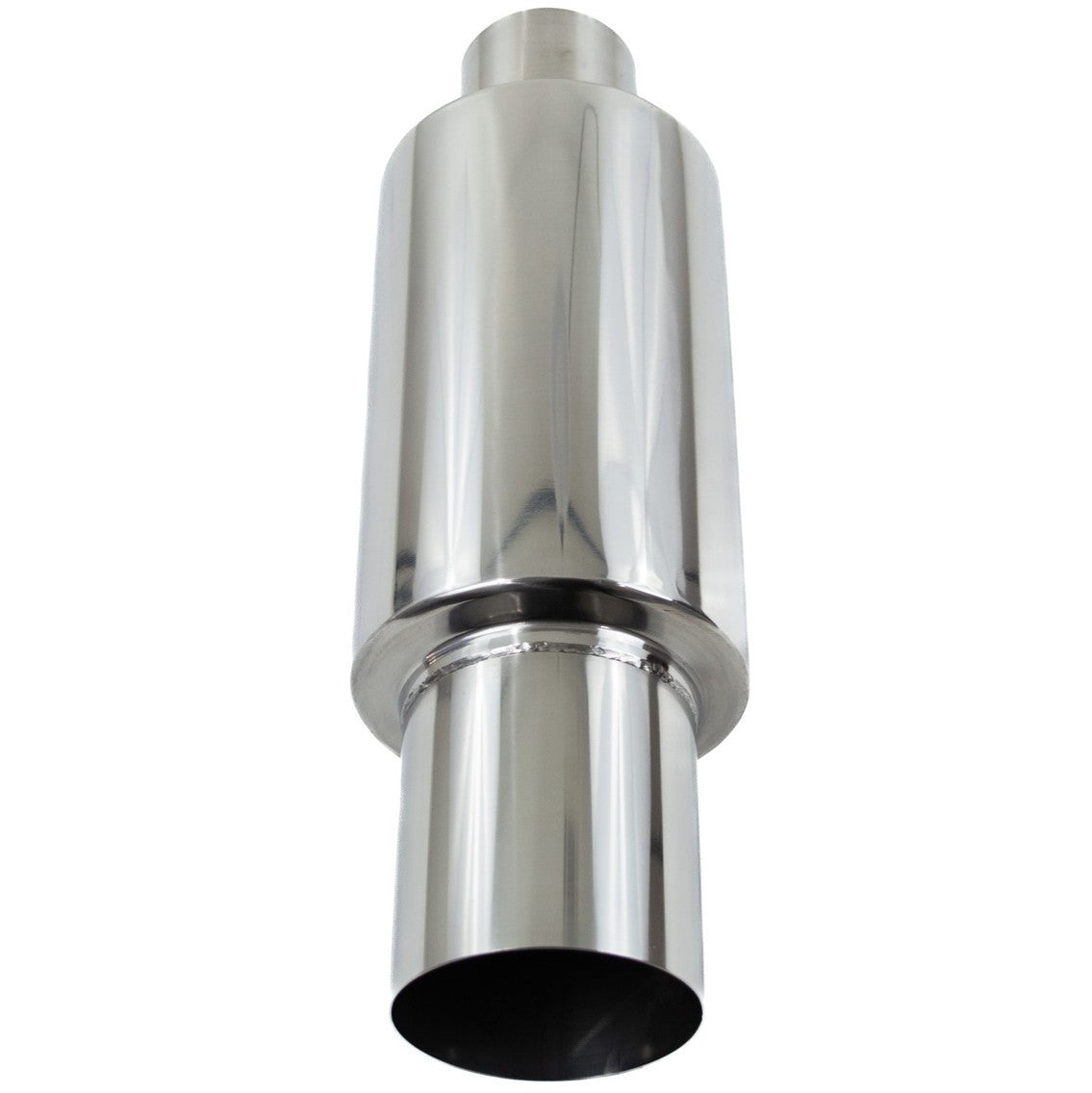 T304 Stainless Steel 3" Inlet N1 Universal Muffler with 4" Tip – High-Performance Exhaust Fabrication Component