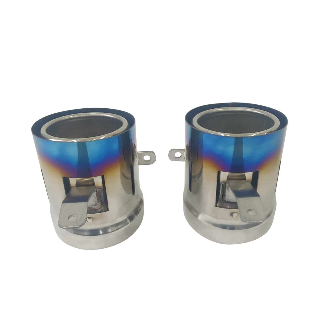 TOP SPEED PRO-1 Titanium Exhaust Tips for Ferrari 488 GTB (2016–2020) – Blue or Purple Titanium Finish | Dual-Layer Design | Direct Bolt-On Upgrade