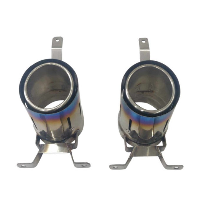 TOP SPEED PRO-1 Titanium Exhaust Tips for Ferrari 488 GTB (2016–2020) – Blue or Purple Titanium Finish | Dual-Layer Design | Direct Bolt-On Upgrade