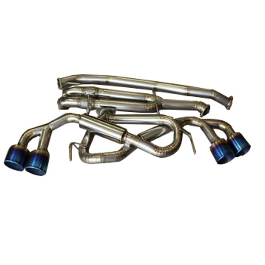 Nissan GTR R35 (2009–2019) Full Titanium Y-Pipe Back Exhaust System | Top Speed Pro-1 | Track Spec | 76mm Piping | 127mm Quad Tips | 102mm Resonators