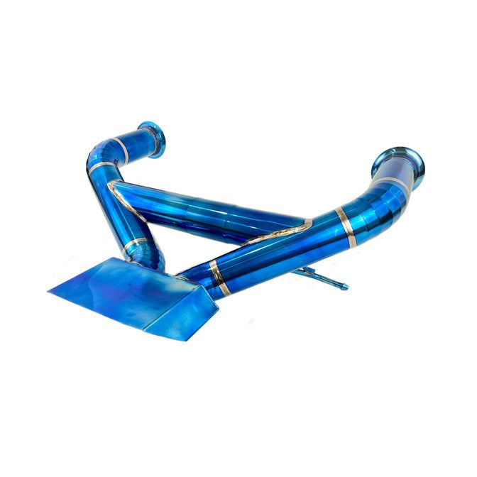 Lamborghini Aventador LP700-4 Full Titanium 76mm Race Spec Straight Pipe Exhaust System – Raw / Burnt Blue Finish | TOP SPEED PRO-1