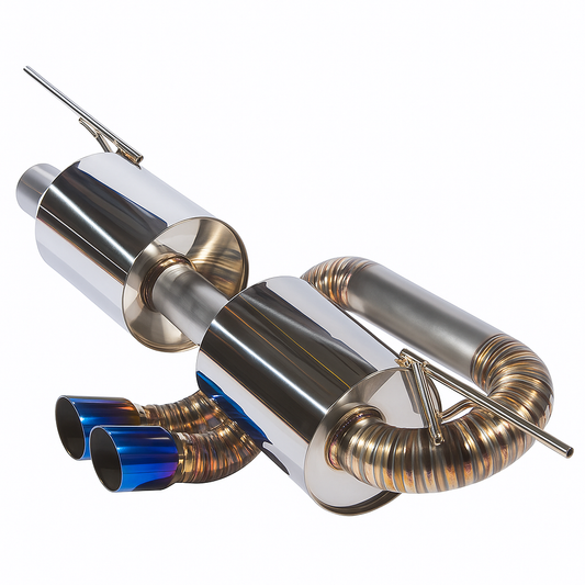 Lotus Elise / Exige S2 (1.8L 2ZZ-GE) Full Titanium Catback Exhaust System | Top Speed Pro-1 | Dual Canister | 2.35" Piping | 70mm Tips | 8.25 lbs Lightweight Design