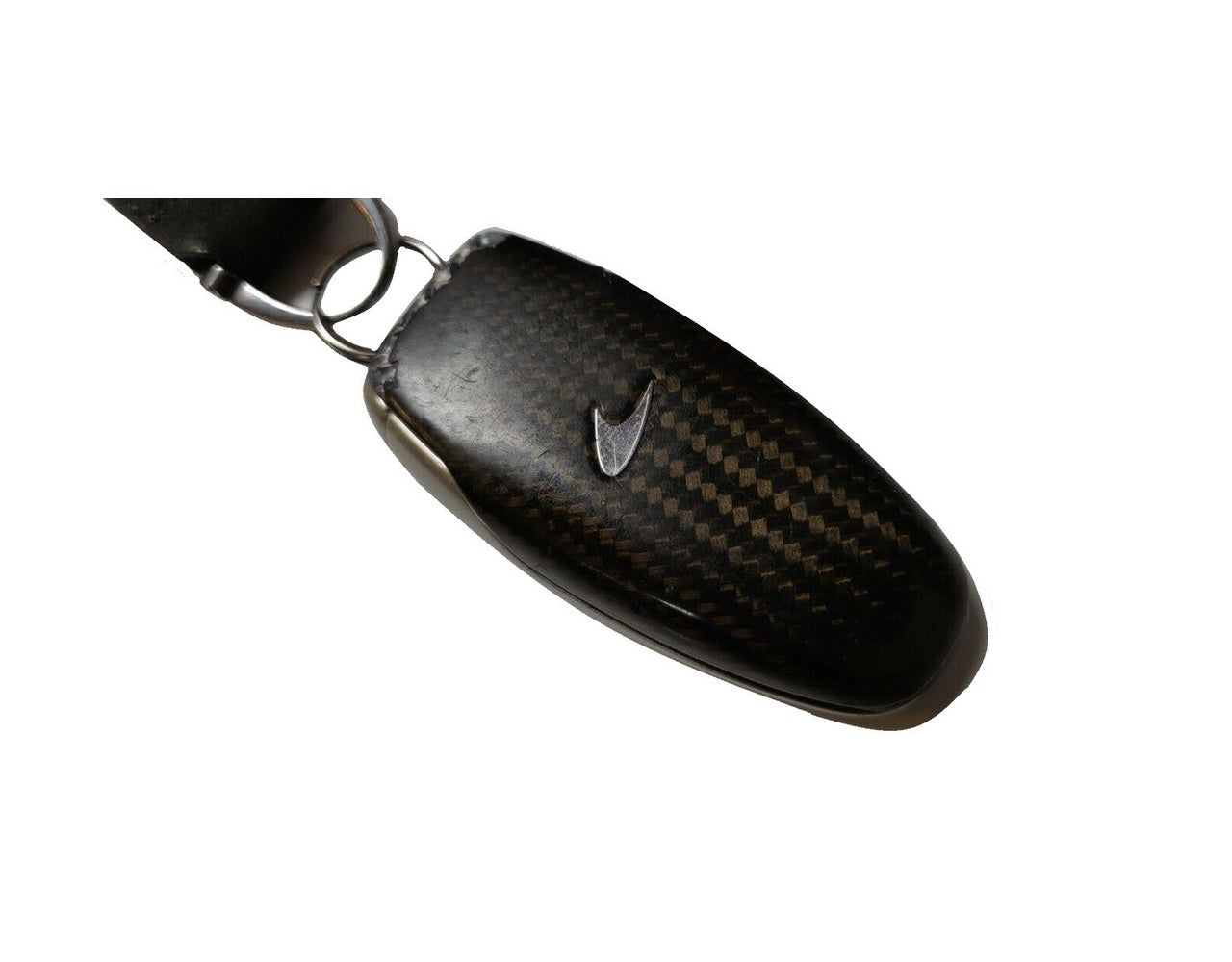 Top Speed Pro1 McLaren Key Fob Cover Replacement – Glossy Black Dry Carbon Fiber | MP4-12C 12–14, 650S & 675LT 15–16 | No Logo