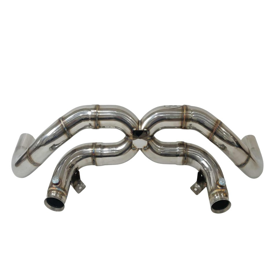 Lamborghini Gallardo 2004–2008 V10 Race Spec X-Pipe Exhaust System V1 | Top Speed Pro-1 | T304 Stainless Steel | Dual Flared Chamber Design