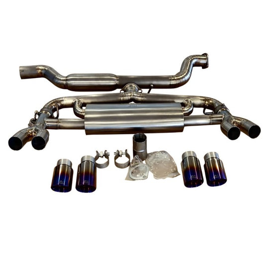 TOP SPEED PRO-1 Adaptive Valvetronic Titanium Cat-Back Exhaust System for Audi S3 Sedan 8V 2.0T (2013–2019) – AVT Remote Valve Control | Grade 5 Titanium | 76mm (3") Piping