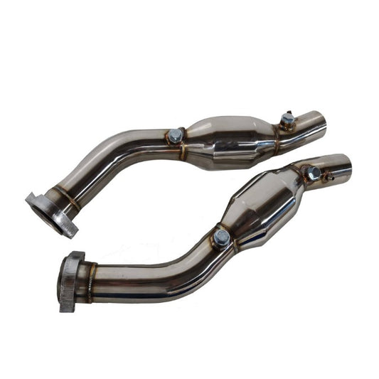 Top Speed Pro-1 High Flow Catalytic Converter Pipes for Ferrari 360 Modena Coupe & Spider 1999–2004 | T304 Stainless Steel | 200 Cell