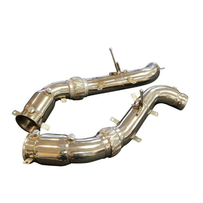 Top Speed Pro-1 McLaren 3.5" 200 Cell High-Flow Catalytic Turbo Downpipes (2012–2019) | MP4-12C, 650S, 675LT, 540C/570S/570GT/600LT Coupe & Spyder