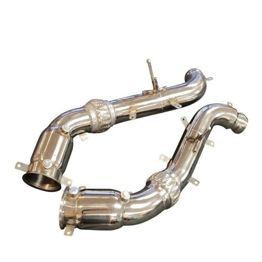 Top Speed Pro-1 McLaren 3.5" 200 Cell High-Flow Catalytic Turbo Downpipes (2012–2019) | MP4-12C, 650S, 675LT, 540C/570S/570GT/600LT Coupe & Spyder