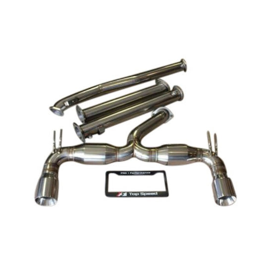 Top Speed Pro-1 76mm Exhaust System with Test Pipe for Mitsubishi Lancer Evolution X EVO 10 4B11T 2008–2015 | 102mm Tips