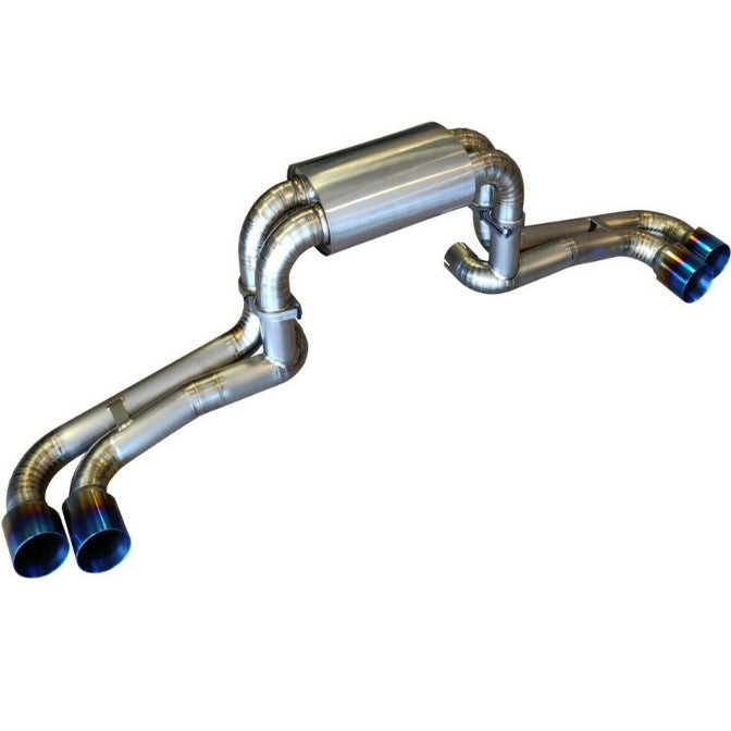 TOP SPEED PRO-1 Full Titanium Cat-Back Exhaust System for Ferrari F430 Coupe & Spider 2005–2009 – Street Spec 89mm Rolled Edge Tips | TIG Welded Pie-Cut Design | 35% Lighter