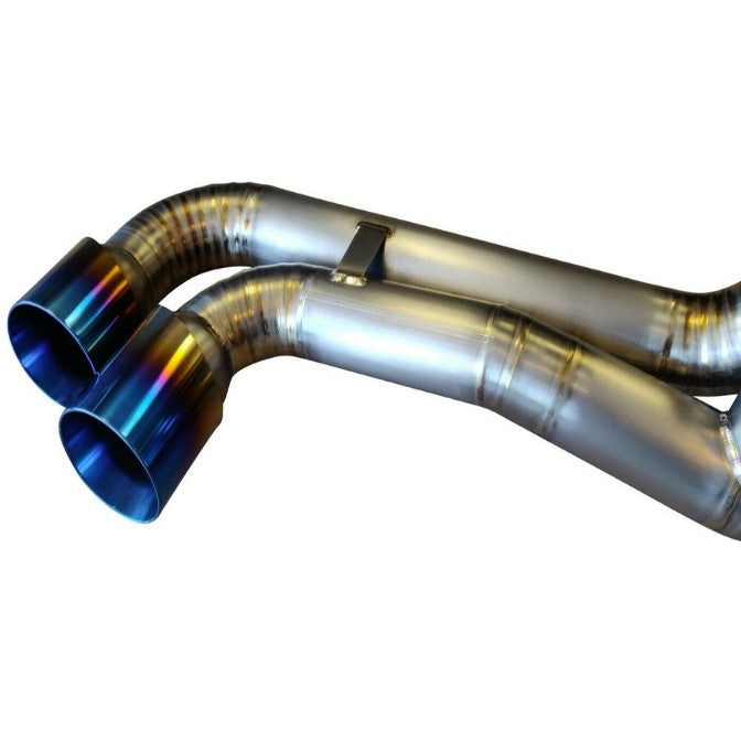 TOP SPEED PRO-1 Full Titanium Cat-Back Exhaust System for Ferrari F430 Coupe & Spider 2005–2009 – Street Spec 89mm Rolled Edge Tips | TIG Welded Pie-Cut Design | 35% Lighter