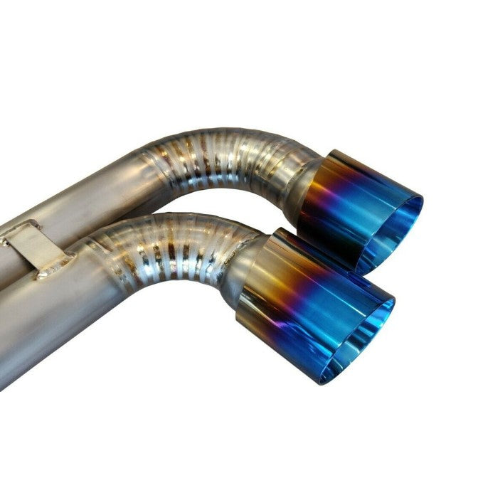 TOP SPEED PRO-1 Full Titanium Cat-Back Exhaust System for Ferrari F430 Coupe & Spider 2005–2009 – Street Spec 89mm Rolled Edge Tips | TIG Welded Pie-Cut Design | 35% Lighter