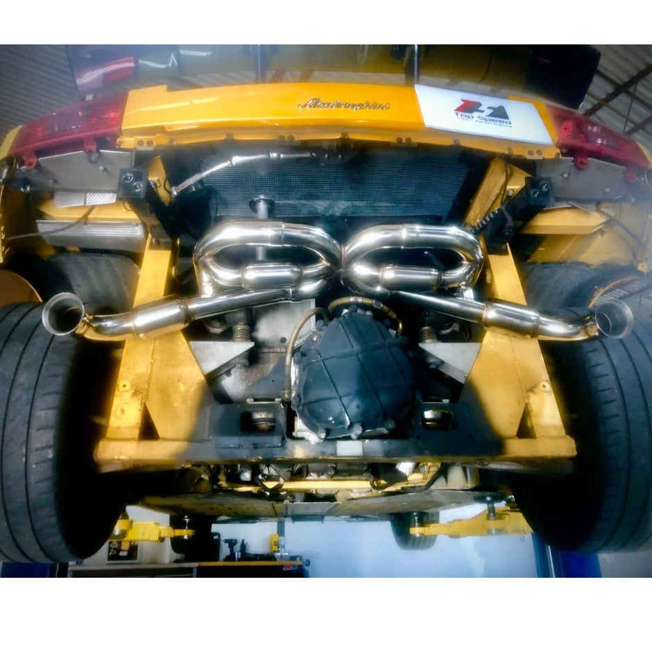 Top Speed Pro-1 Lamborghini Gallardo F1-Style Rear Section Exhaust (2004–2008) | Valved or Non-Valved