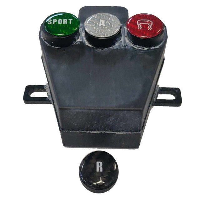 Top Speed Pro1 Carbon Fiber E-Gear Button Covers (Set of 4) — Lamborghini Gallardo 2004–2008 | TRI Color, Black, or Red Finish