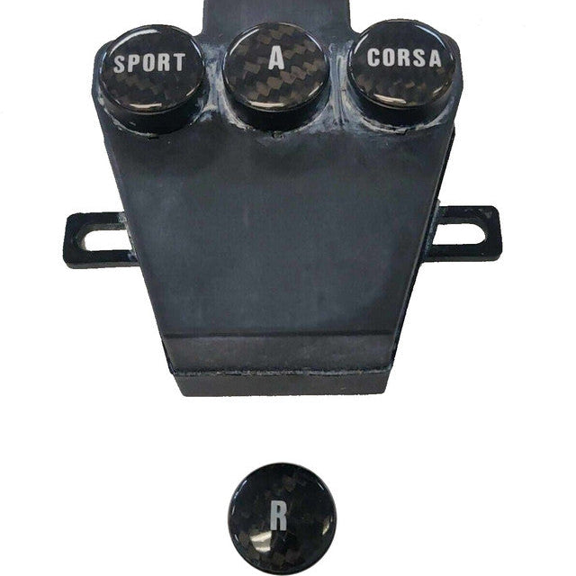 Top Speed Pro1 Carbon Fiber E-Gear Button Covers (Set of 4) — Lamborghini Gallardo 2009–2014 | TRI Color, Black, or Red Finish