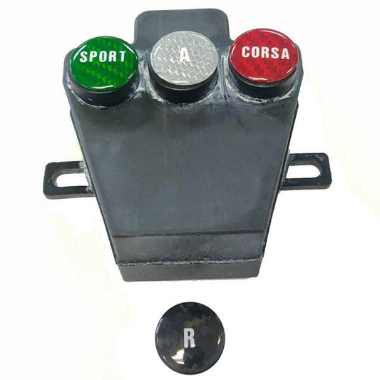 Top Speed Pro1 Carbon Fiber E-Gear Button Covers (Set of 4) — Lamborghini Gallardo 2009–2014 | TRI Color, Black, or Red Finish