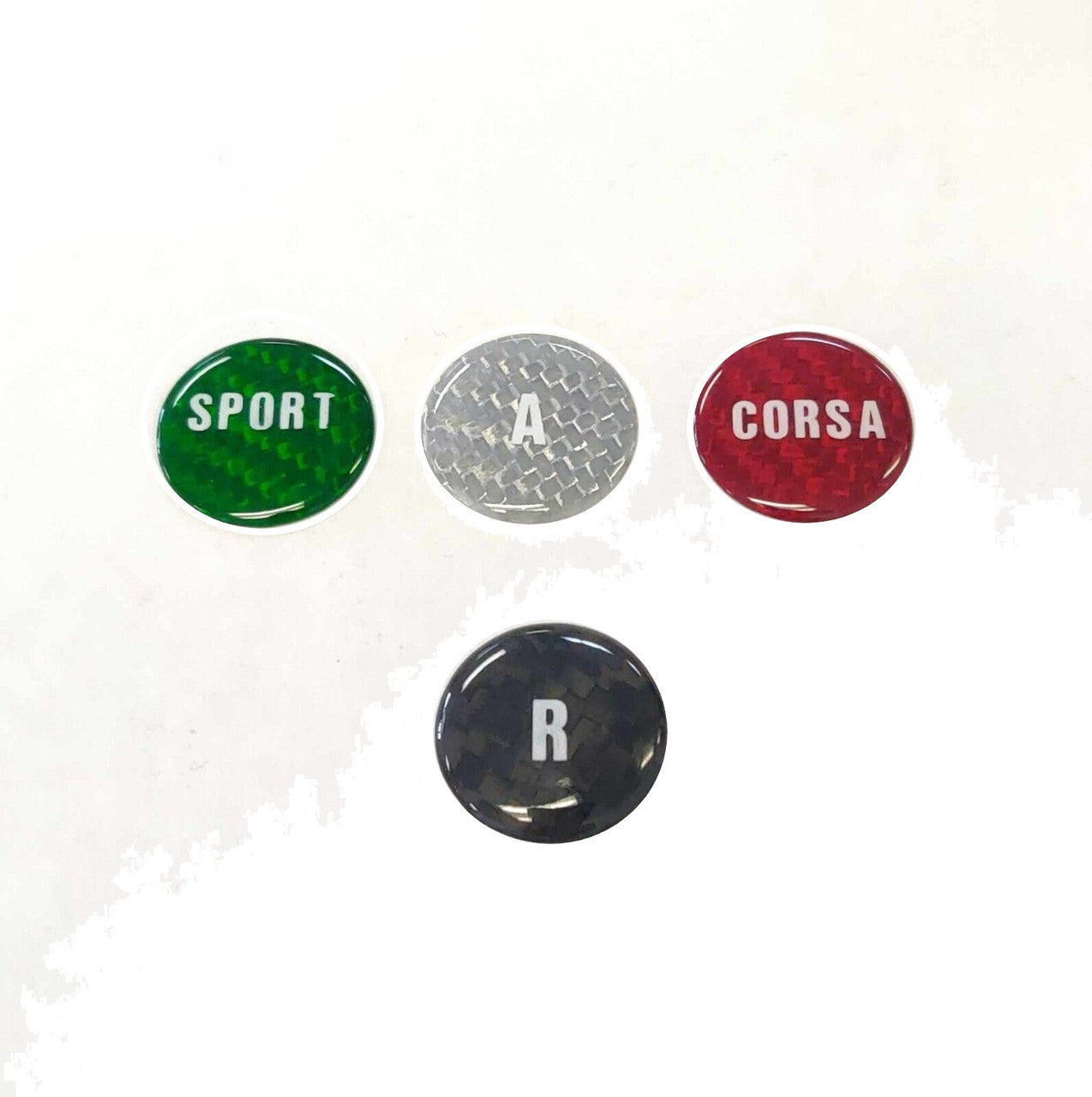 Top Speed Pro1 Carbon Fiber E-Gear Button Covers (Set of 4) — Lamborghini Gallardo 2009–2014 | TRI Color, Black, or Red Finish