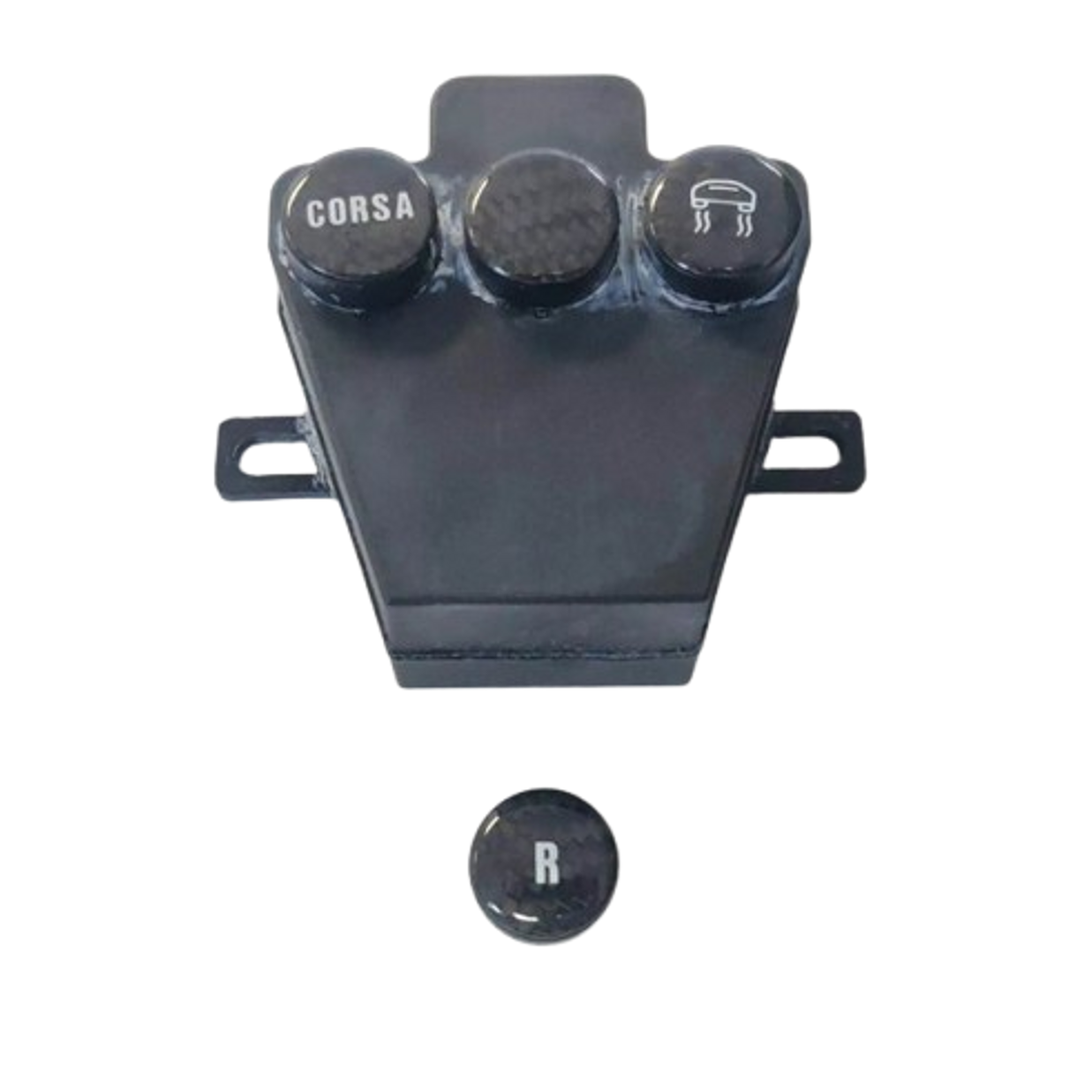 Top Speed Pro1 Carbon Fiber E-Gear Button Covers (Set of 4) — Lamborghini Murciélago 2001–2010 | TRI Color, Black, or Red Finish