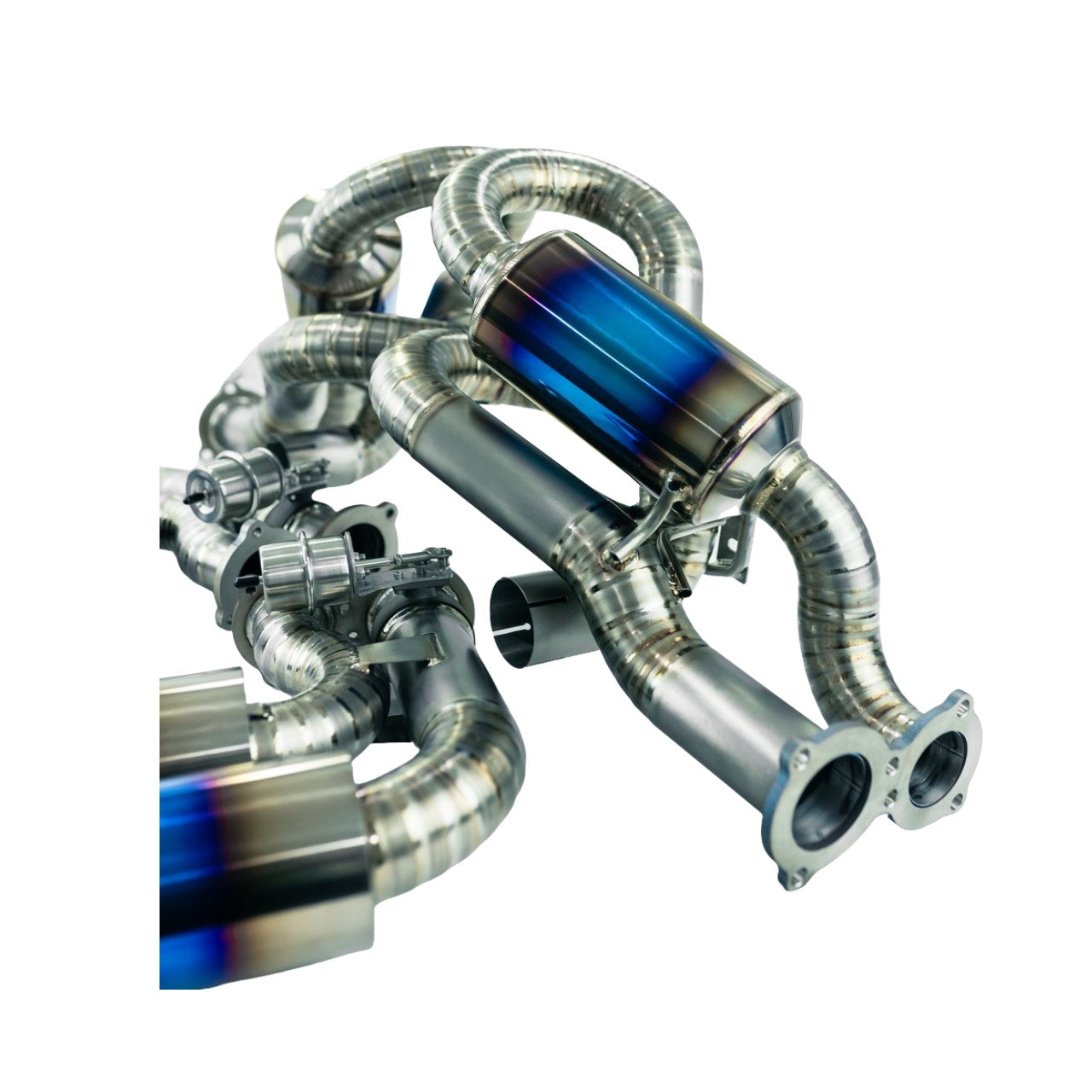 TOP SPEED PRO-1 Titanium Valved Performance Exhaust System for Ferrari F430 Coupe & Spider (2005–2009) – Factory Valve Compatible | 76mm Bevel-Cut Tips | 45% Lighter