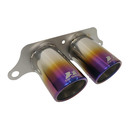 Porsche GT3 / GT3RS Titanium Exhaust Tips Upgrade | Burnt Blue or Purple 89mm (3.5") – Top Speed Pro1