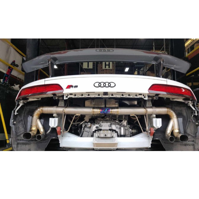 TOP SPEED PRO-1 Titanium Straight X-Pipe Exhaust System for Audi R8 MK2 Gen 2 5.2L V10 2017–2019 – Race Spec 76mm (3") Full Titanium Bolt-On