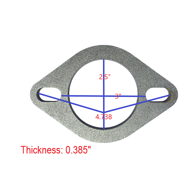 Stainless Steel Weld-On Two-Bolt Exhaust Flange – Available in 63mm (2.5"), 70mm (2.75"), & 76mm (3") | Exhaust Fabrication Component