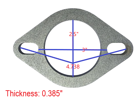 Top Speed Pro1 Stainless Steel Weld-On Two-Bolt Exhaust Flange – 63mm, 70mm, 76mm