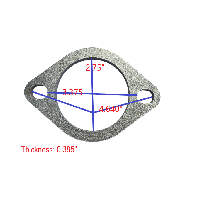 Stainless Steel Weld-On Two-Bolt Exhaust Flange – Available in 63mm (2.5"), 70mm (2.75"), & 76mm (3") | Exhaust Fabrication Component
