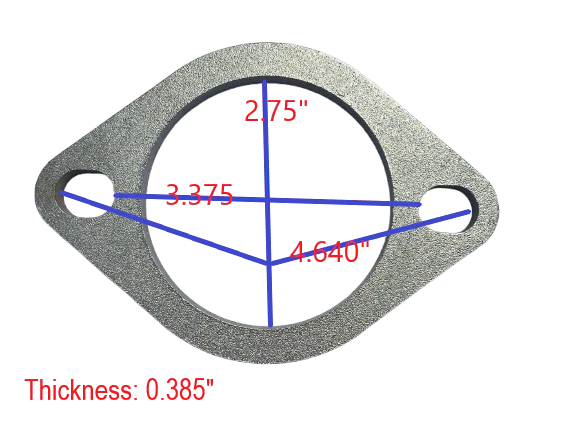 Top Speed Pro1 Stainless Steel Weld-On Two-Bolt Exhaust Flange – 63mm, 70mm, 76mm