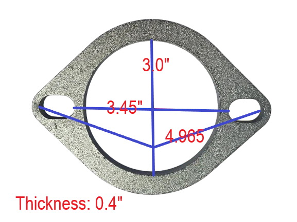 Top Speed Pro1 Stainless Steel Weld-On Two-Bolt Exhaust Flange – 63mm, 70mm, 76mm