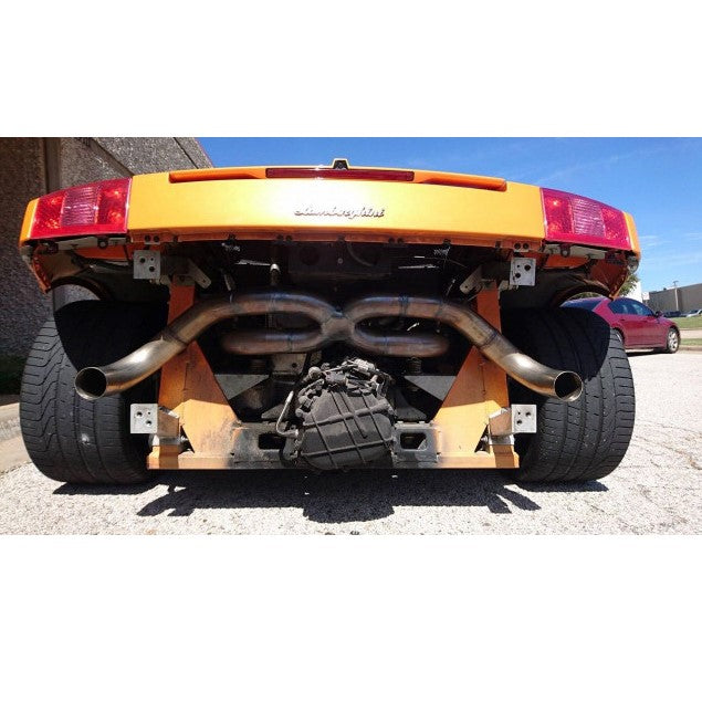 Lamborghini Gallardo 2004–2008 V10 Race Spec X-Pipe Exhaust System V1 | Top Speed Pro-1 | T304 Stainless Steel | Dual Flared Chamber Design
