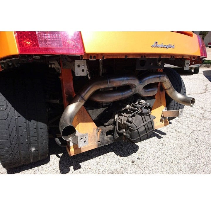 Lamborghini Gallardo 2004–2008 V10 Race Spec X-Pipe Exhaust System V1 | Top Speed Pro-1 | T304 Stainless Steel | Dual Flared Chamber Design