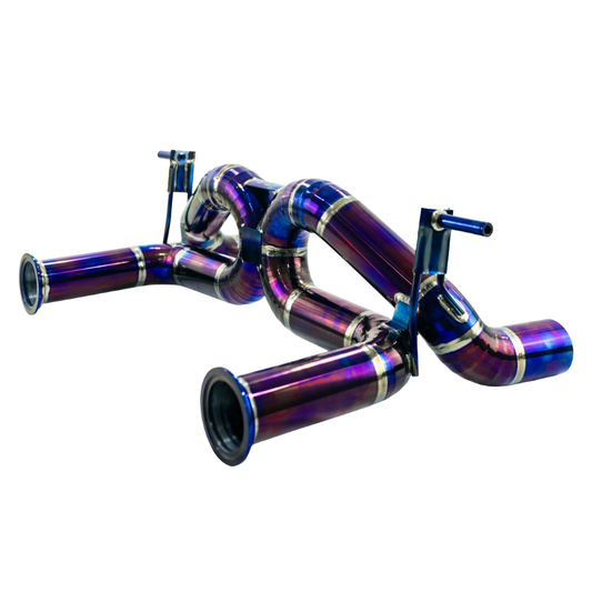 Lamborghini Huracan Performante & EVO Titanium X-Pipe Cat-Back Exhaust System – Burnt Purple Finish | TOP SPEED PRO-1