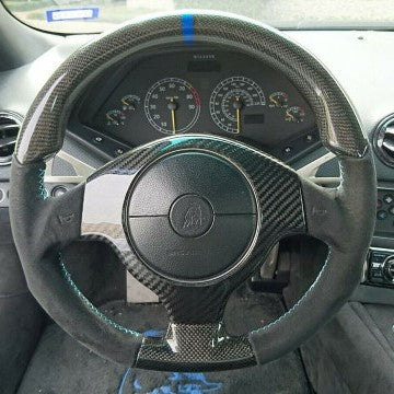 Lamborghini Murciélago Carbon Fiber Steering Wheel Center Cover – Fits All Models 2001–2010 | Glossy UV Finish | Easy 3M Install | Show Use Only