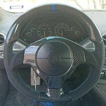 Lamborghini Murciélago Carbon Fiber Steering Wheel Center Cover – Fits All Models 2001–2010 | Glossy UV Finish | Easy 3M Install | Show Use Only