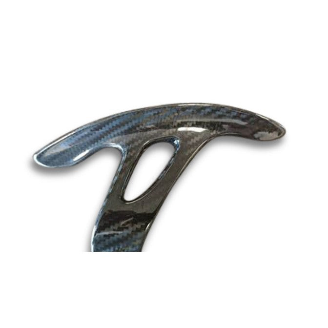 Extended Carbon Fiber Paddle Shifter Kit for Infiniti Q50 / Q50S (2014–2017) – 7.25" Lightweight Gloss UV Finish Upgrade Replacement