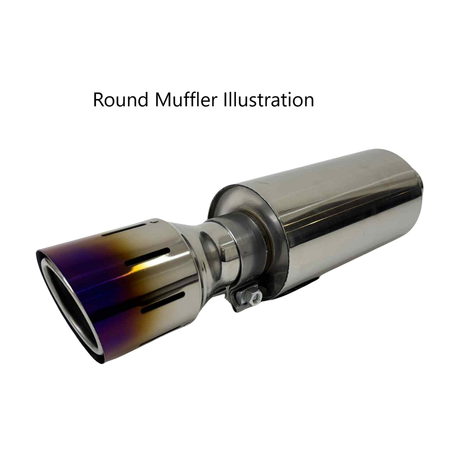 Titanium Universal TSP1 Slip on tip 89mm , 102mm , 114mm Clamp on option Blue or Purple