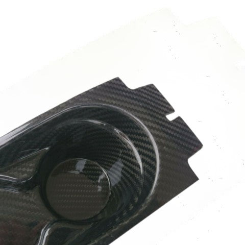 Ferrari 458 Italia / 458 Spider Carbon Fiber Center Console Drink Holder – 2010–2015 | Glossy UV Finish | Easy Clean Replacement
