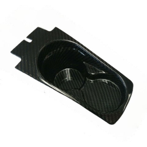 Ferrari 458 Italia / 458 Spider Carbon Fiber Center Console Drink Holder – 2010–2015 | Glossy UV Finish | Easy Clean Replacement