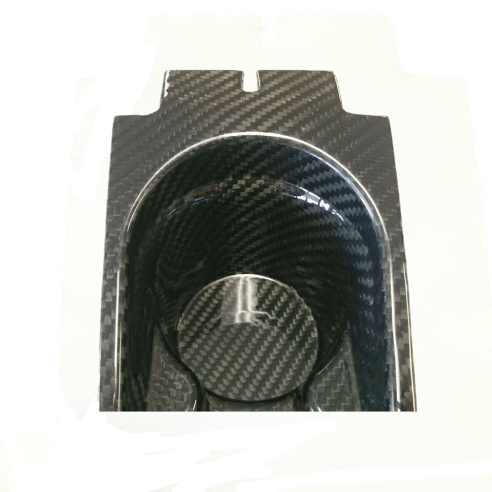 Ferrari 458 Italia / 458 Spider Carbon Fiber Center Console Drink Holder – 2010–2015 | Glossy UV Finish | Easy Clean Replacement