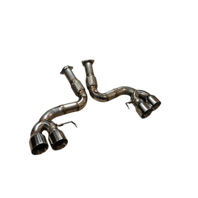 Chevrolet Corvette C8 6.2L V8 Straight Pipe Exhaust System (2020–2021) | T304 Stainless Steel | Quad 114mm Tips