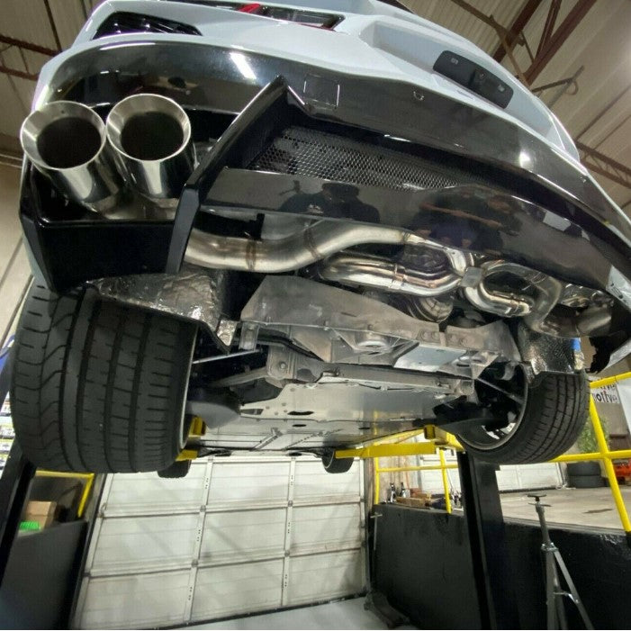 Chevrolet Corvette C8 6.2L V8 Full Titanium X-Pipe Exhaust System – Available in Burnt Purple, Burnt Blue, or Raw Titanium | TOP SPEED PRO-1